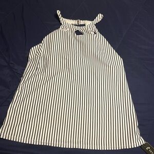 Striped Halter Bikini Top